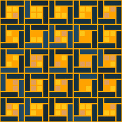 Abstract geometric pattern of squares. Seamless mosaic and tile. Vector illustration