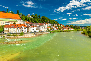 View of the River Steyr in the beautiful Austrian city of Steyr