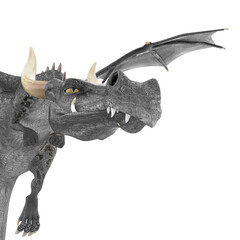 Fototapeta premium dragon cartoon in a white background