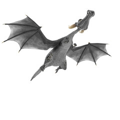 Fototapeta premium dragon cartoon in a white background