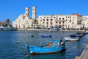 Fototapeta na wymiar Italy - Molfetta fishing harbor
