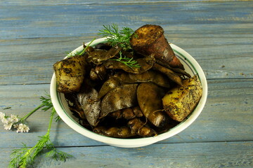 traditional indian gujarati snack food ubadiyu or matla undhiyu popular in south gujarat
