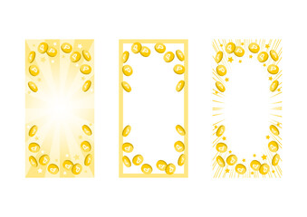 ポイントコインのウェブバナーデザインセット