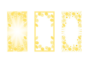 ポイントコインのウェブバナーデザインセット