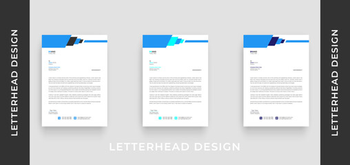 Business letterhead, Modern company letterhead template design	