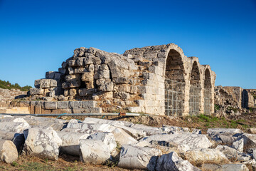Fototapeta na wymiar Perge Ancient City in Antalya Province