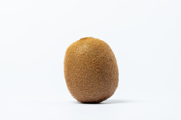 Isolated kiwi on a white background. Ripe and delicious kiwi