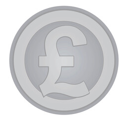 GB pound coin. vector illustration