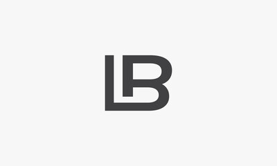 LB letter logo isolated on white background.