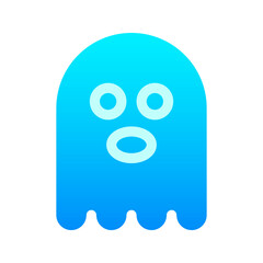 Illustration vector graphic icon of Ghost. Gradient Style Icon. Halloween Themed Icon. Vector illustration isolated on white background. Perfect for website or application design.