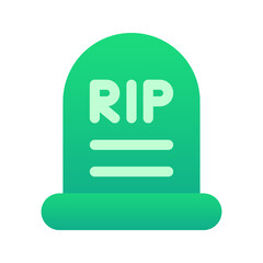 Illustration vector graphic icon of Grave. Gradient Style Icon. Halloween Themed Icon. Vector illustration isolated on white background. Perfect for website or application design.