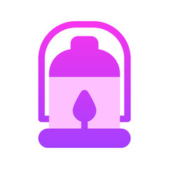 Illustration vector graphic icon of Lantern. Gradient Style Icon. Halloween Themed Icon. Vector illustration isolated on white background. Perfect for website or application design.