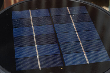 closeup of solar panel