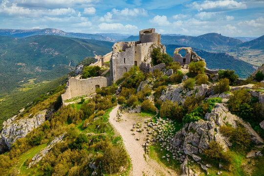 Peyrepertuse French medieval castle ruins