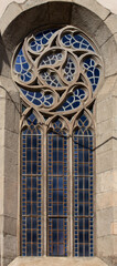 Obraz premium architectural details of the Saxon church from Reghin city - Romania 26.Oct.2021
