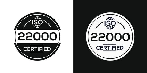 Obraz premium Creative (ISO 22000) Standard quality symbol, vector illustration.