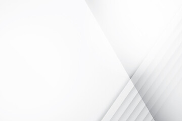 Obraz premium Abstract white and gray color, modern design background with geometric shape. Vector illustration.