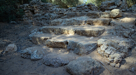 OLD ROMANS STAIRS MADE WITH SANDSTONE