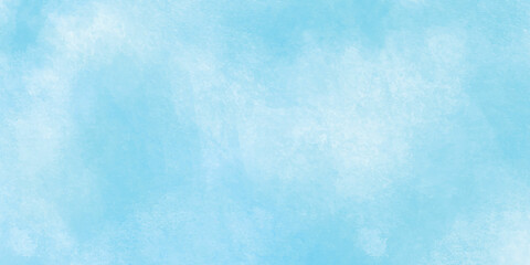 Watercolor sky with beautiful clouds. Abstract blue pastel background. Vector illustration with nice splash. Hand painted colorful texture or backdrop.
