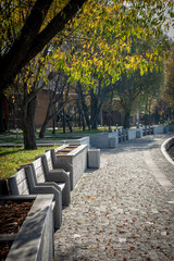 golden autumn in the park of Moscow