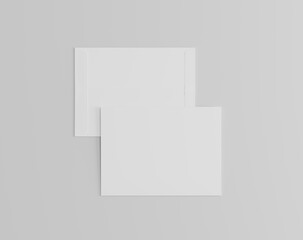 Blank white big envelope mockup on the empty background