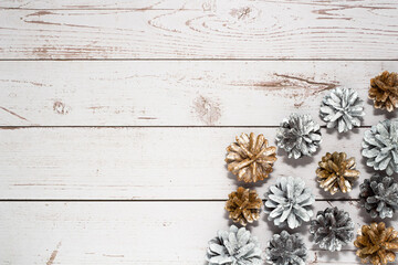 Christmas Flatlay place for text greeting card