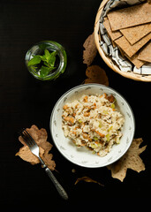 Rice with chanterelles