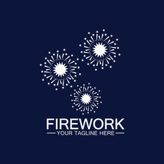 Firework Logo Design vector template