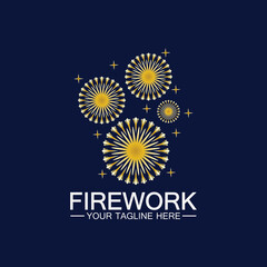 Firework Logo Design vector template