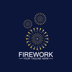 Firework Logo Design vector template