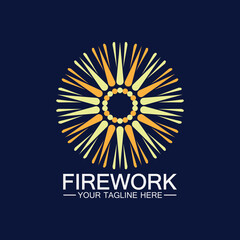 Firework Logo Design vector template