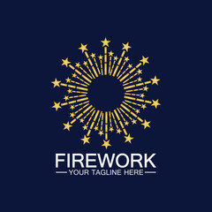 Firework Logo Design vector template