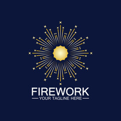 Firework Logo Design vector template