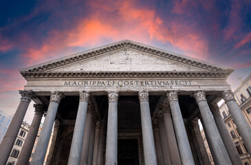 Obraz premium Panteon al tramonto, Roma