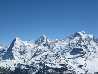 Fototapeta na wymiar Die Schweizer Berge. Jungfrau, Eiger, Mönch