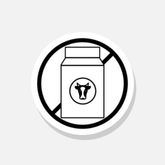 Lactose free sticker  icon isolated on white background