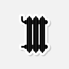 Radiator sticker icon isolated on white background