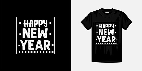 Creative Happy new year T Shirt Design