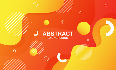 Liquid color background design. Orange elements with fluid gradient. Fluid wavy shapes. Vector illustration