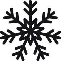 Snowflake vector icon on white background.
