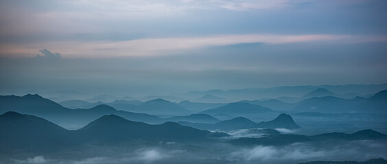Amazing image with blue sky in Indian Western Ghats.