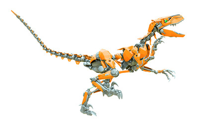 Fototapeta premium velociraptor robot running