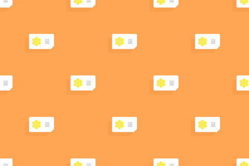 Background on the theme of mobile communications and the Internet. Seamless pattern from sim cards.