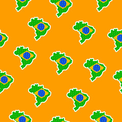 Seamless pattern on a yellow background. Pop it, Simple Dimple.