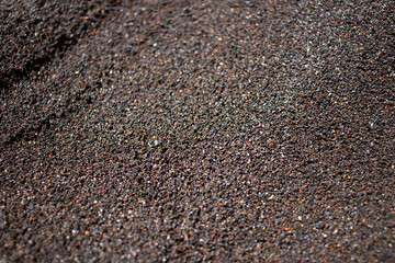 black sand beach close up