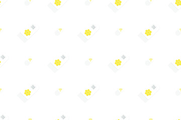 Background on the theme of mobile communications and the Internet. Seamless pattern from sim cards.