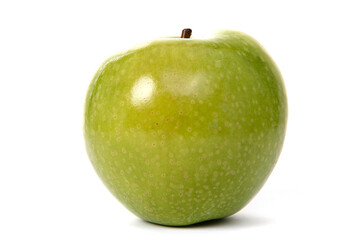 big green apple on white isolated background
