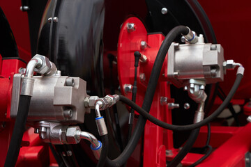 Hydraulic motor..Modern agricultural machinery.