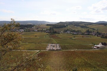 view of the village and cemetery 