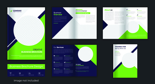 Corporate Business Brochure Design Template, 8 Page brochure, company profile
